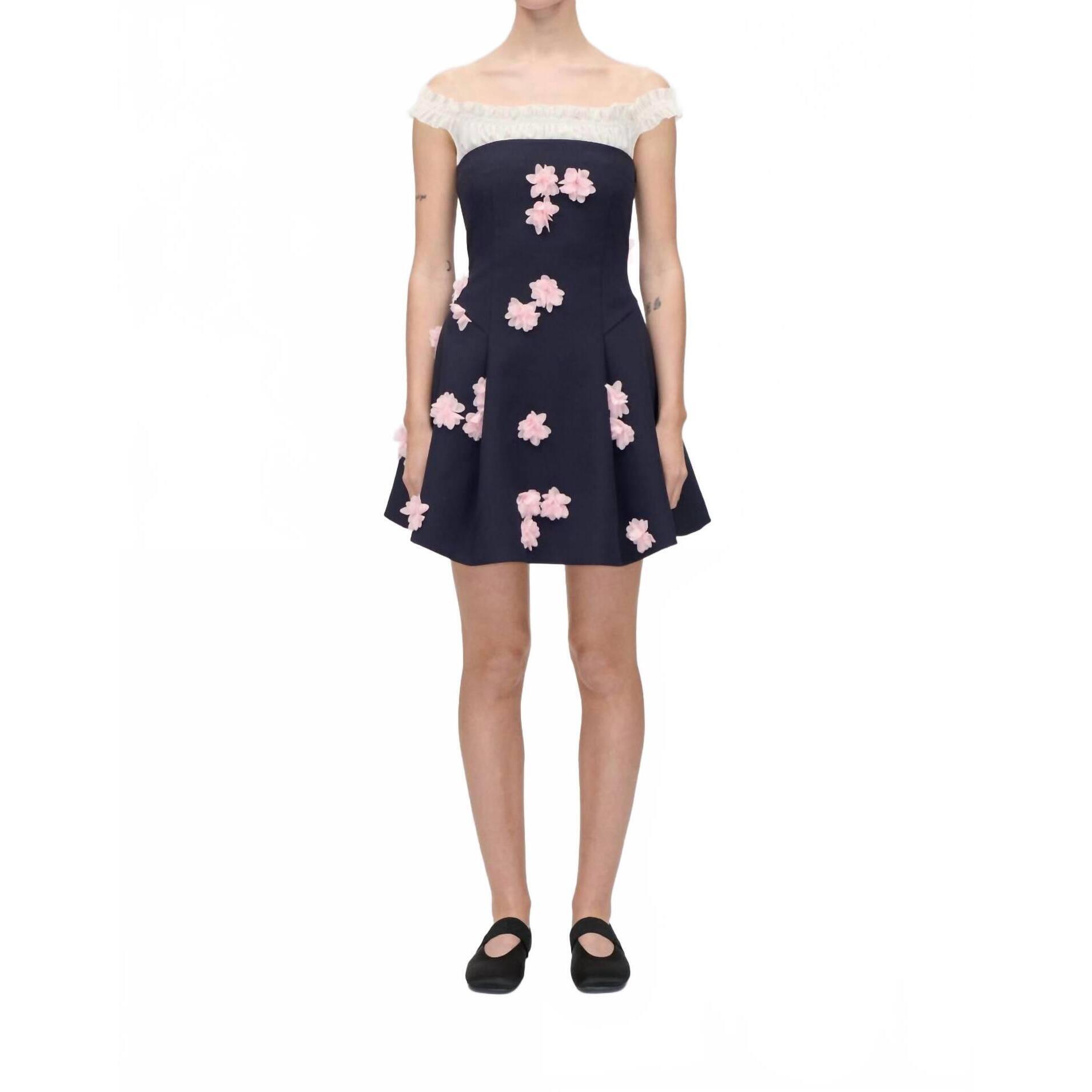 New Stine Goya Off The Shoulder Mini Dress In Pink Petunia